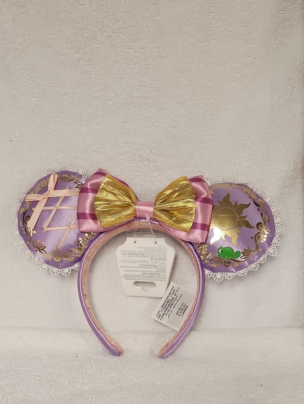 Purple and Gold Rapunzel-Inspired Minnie Ears Headband